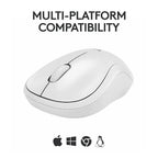 Logitech M240 Silent Bluetooth Wireless Mouse Compact Design - Off White