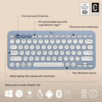 Logitech Pebble 2 Multi Device Wireless Keyboard & Mouse Combo - Tonal Blue