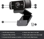 Logitech C922 Pro Stream 1080P HD Gaming Webcam with Auto Light Correction and Stereo Mic