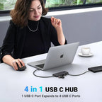 UGREEN 10Gbps 4-in-1 USB C Hub USB 3.2 Adapter 4 USB-C 3.2 Splitter MacBook Pro Air iPad iPhone 15 Surface PC (35584)