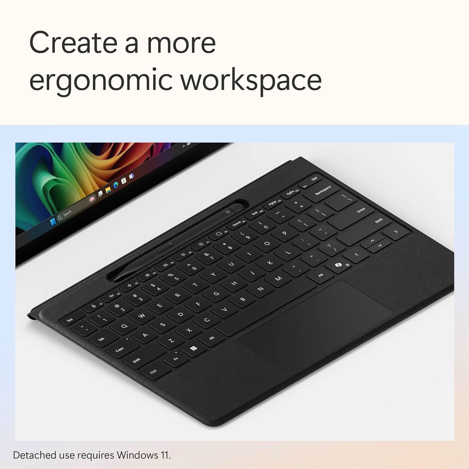 Microsoft Surface Pro 11 Keyboard with Pen Storage Black EP2-01845