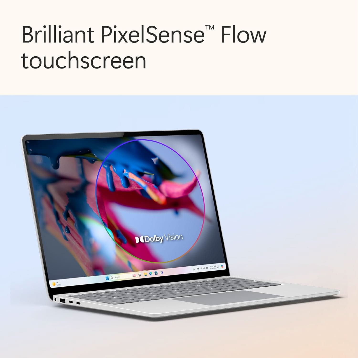 Microsoft Surface Laptop (7th Edition)  – Snapdragon X Plus (10-Core), 16GB RAM, 512GB SSD, 13.8" PixelSense Touchscreen, Windows 11 Home, Platinum - ZGM-00023