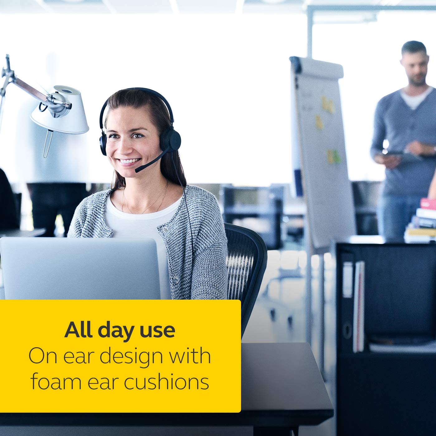 Jabra Evolve 20SE USB-A Wired On-Ear Headset with Microphone and Media Controls