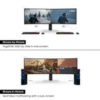 Samsung Odyssey G9 49" 240Hz 1440p Dual QHD OLED Panel HDR10 Ultrawide Curved Gaming Monitor with Speakers - Silver
