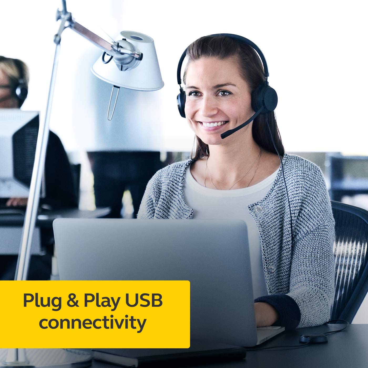Jabra Evolve 20SE USB-A Wired On-Ear Headset with Microphone and Media Controls
