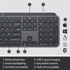 Logitech MX Keys for Business Wireless Multimedia Keyboard