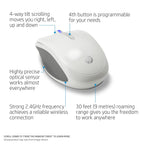 HP X3300 1600DPI 2.4GHz Optical Wireless Ambidextrous Mouse - White