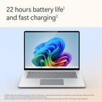 Microsoft Surface Laptop (7th Edition) – Snapdragon X Elite (12-Core), 16GB RAM, 256GB SSD, 15" PixelSense Touchscreen, Windows 11 Home, Platinum - ZHG-00023