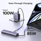 UGREEN 7-in-1 Multi-Functional Adapter 4K 60Hz HDMI Gigabit Ethernet 2 USB 3.0 100W PD SD/TF MacBook Dell Surface (60515)