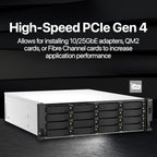 QNAP TS-h2287XU-RP-E2378-64G 22 Bay Dual 10GbE 3U Rackmount Hybrid NAS