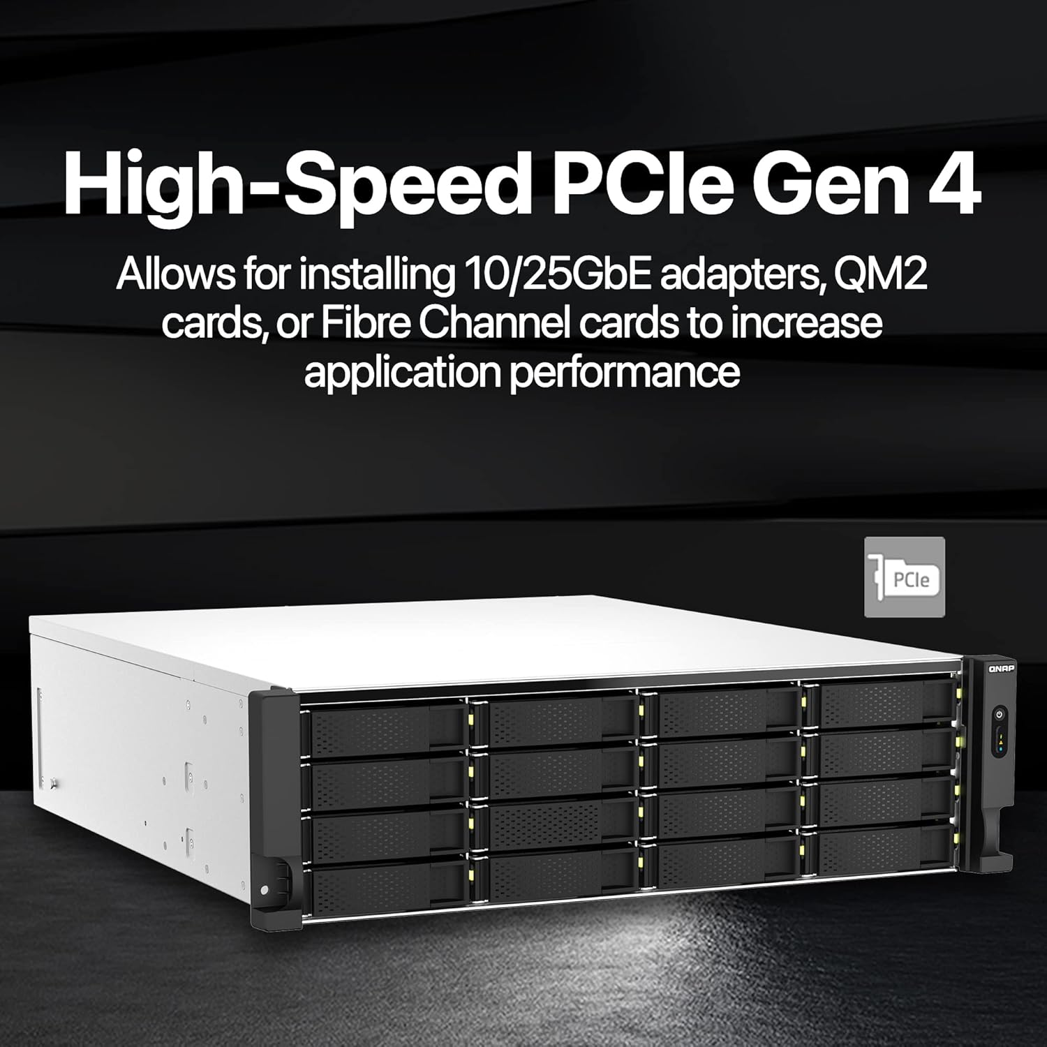 QNAP TS-h2287XU-RP-E2378-64G 22 Bay Dual 10GbE 3U Rackmount Hybrid NAS