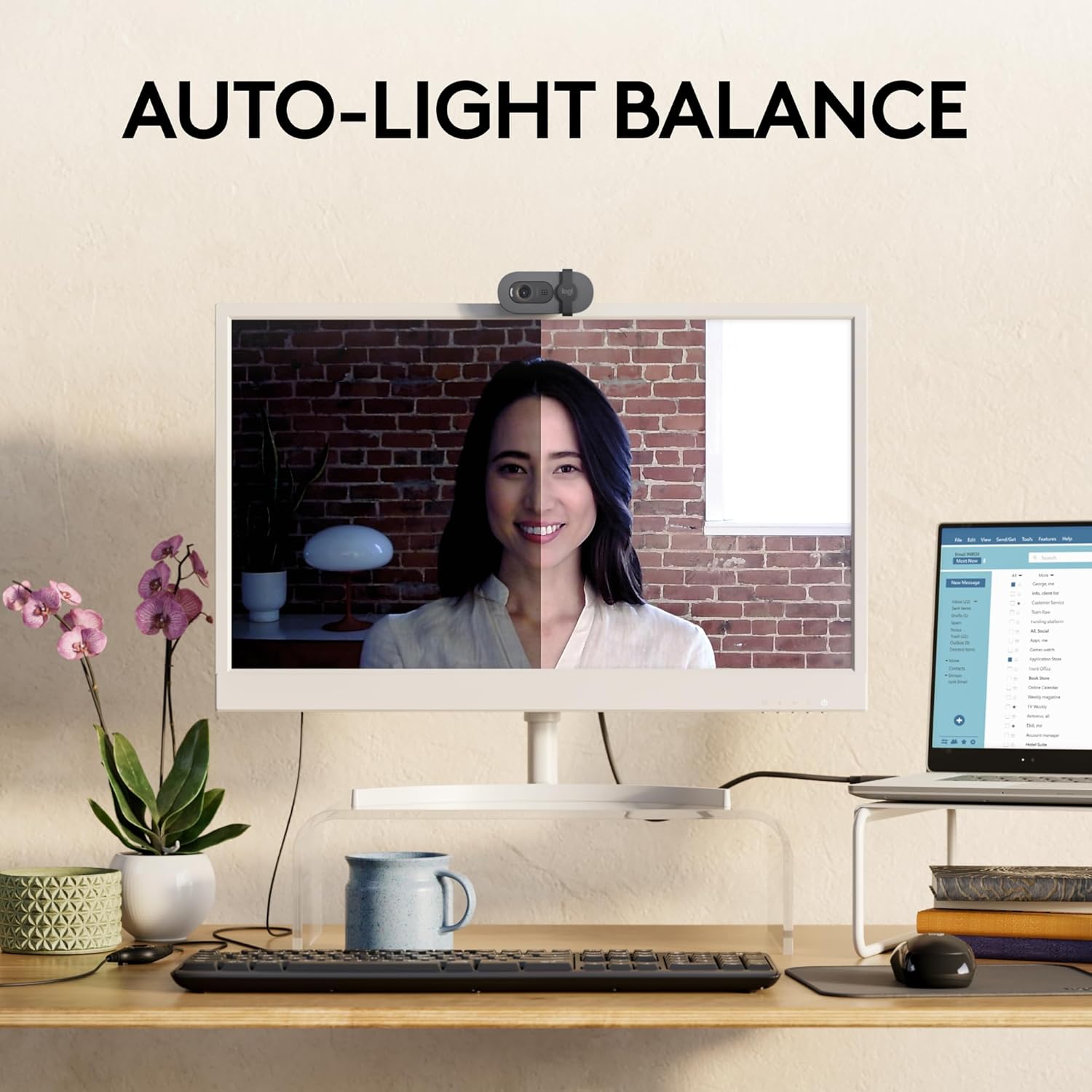 Logitech BRIO 100 USB-A 1080p FHD Webcam with Privacy Shutter and Built-in Mic - Graphite