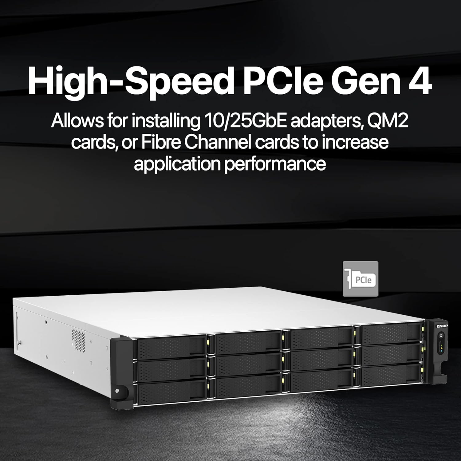 QNAP TS-h1887XU-RP-E2334-16G 18 Bay Dual 10GbE 2U Rackmount Hybrid NAS