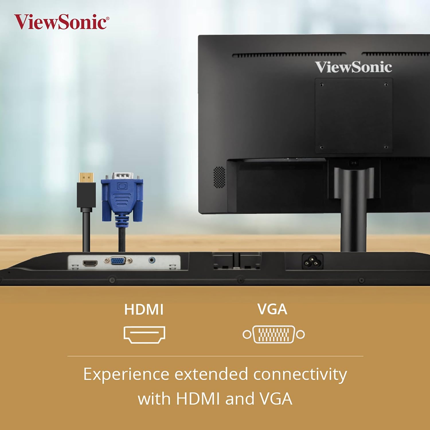 ViewSonic 22 Inch Full HD IPS 100Hz Adaptive Sync Flicker Free sRGB Eye-Care Technology Monitor