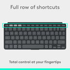 Logitech Keys-To-Go 2 Portable Bluetooth Tablet Keyboard with Built-in Cover - Graphite