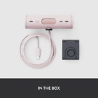 Logitech Brio 500 Full HD 1080p Webcam with Noise Reducing Mics - Rose