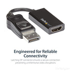 StarTech DP2HD4K60S DisplayPort to HDMI Adapter - 4K DP to HDMI Converter - UHD 4K 60Hz