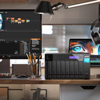 QNAP TVS-h874T-i7-32G 8 Bay 2.5GbE Thunderbolt 4 Desktop Network Attached Storage - Black
