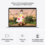 Apple 2026 MacBook Air 15″ Laptop with M5 chip: AI and Apple Intelligence, 38.91 cm (15.3″) Liquid Retina Display, 16GB Unified Memory, 1TB SSD Storage, 12MP Center Stage Camera, Touch ID; Silver