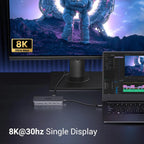 UGREEN 11-in-1 USB-C Hub Dual HDMI Docking Station 4K 60Hz 8K 30Hz 100W PD 10Gbps USB Ethernet Card Reader 15965