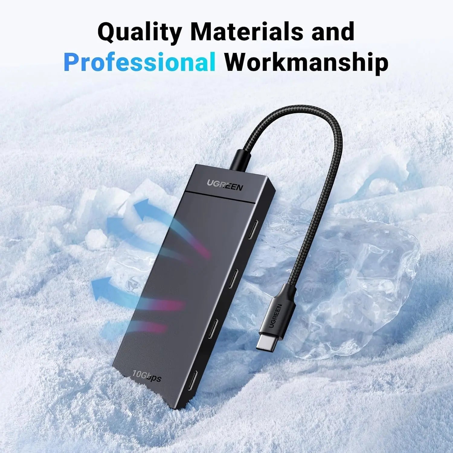 UGREEN 10Gbps 4-in-1 USB C Hub USB 3.2 Adapter 4 USB-C 3.2 Splitter MacBook Pro Air iPad iPhone 15 Surface PC (35584)
