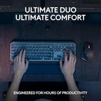 Logitech Master Series MX Keys S Wireless Keyboard and Mouse Combo with Palm Rest