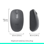 Logitech M196 Bluetooth Wireless Optical Mouse - Graphite