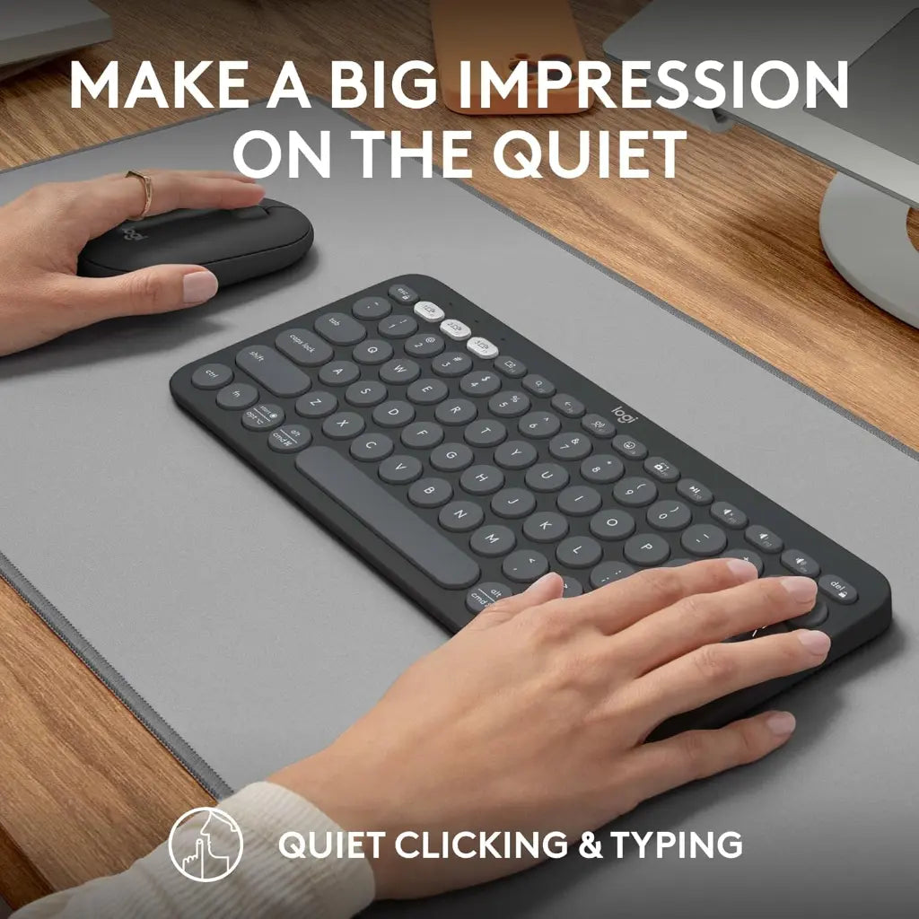 Logitech Pebble 2 Combo Wireless Bluetooth Keyboard & Mouse Set with Logi Bolt Receiver