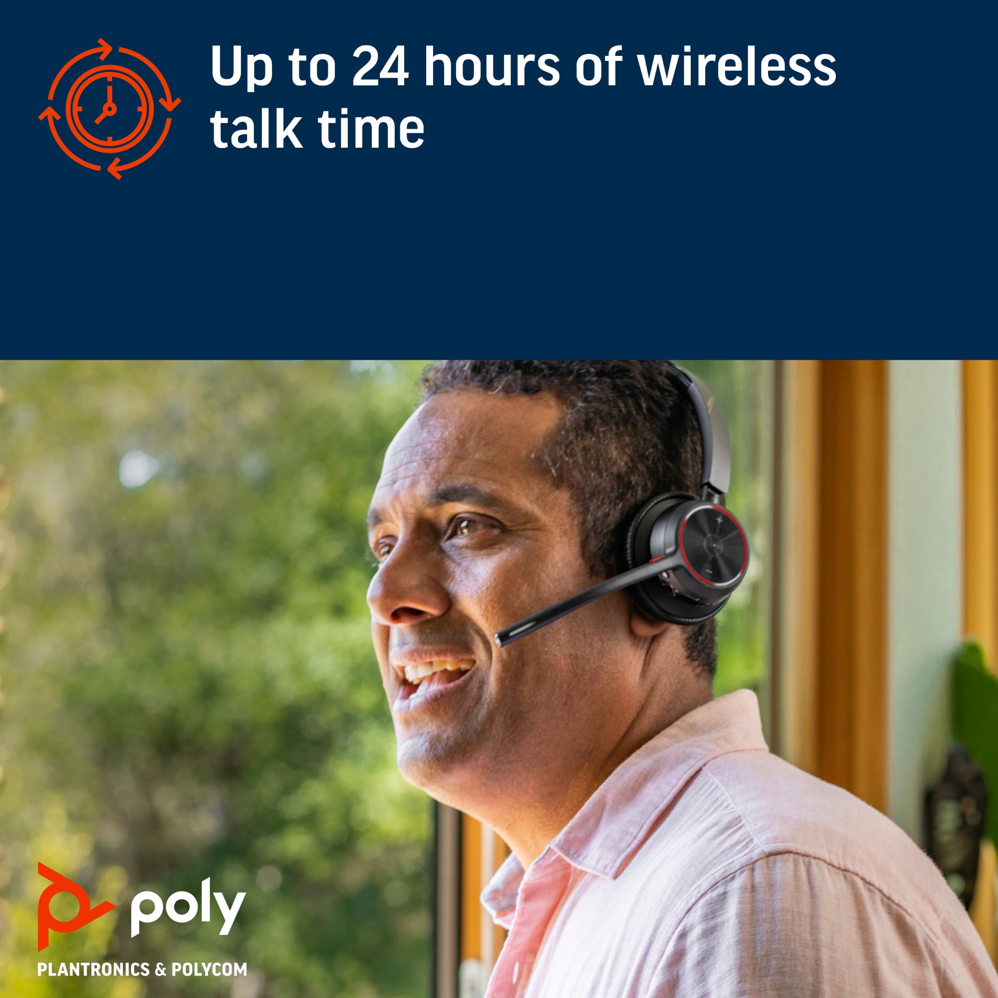 Poly Voyager 4320-M Microsoft Teams Certified Bluetooth Wireless Headset with Charging Stand - Black