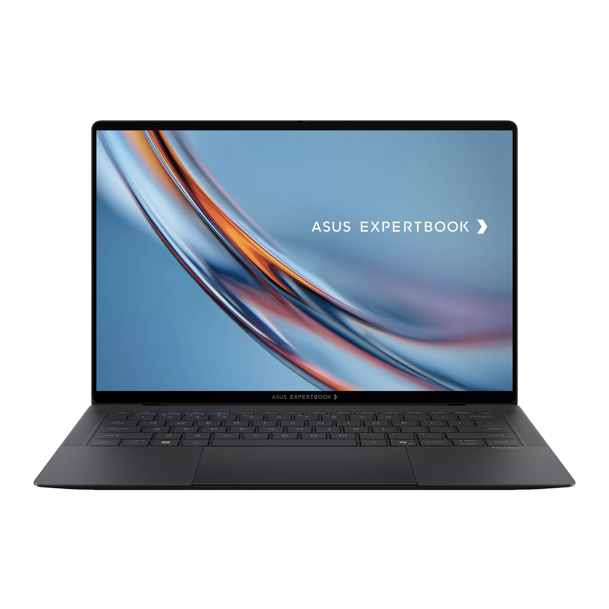 Laptop with ASUS ExpertBook branding on a white background