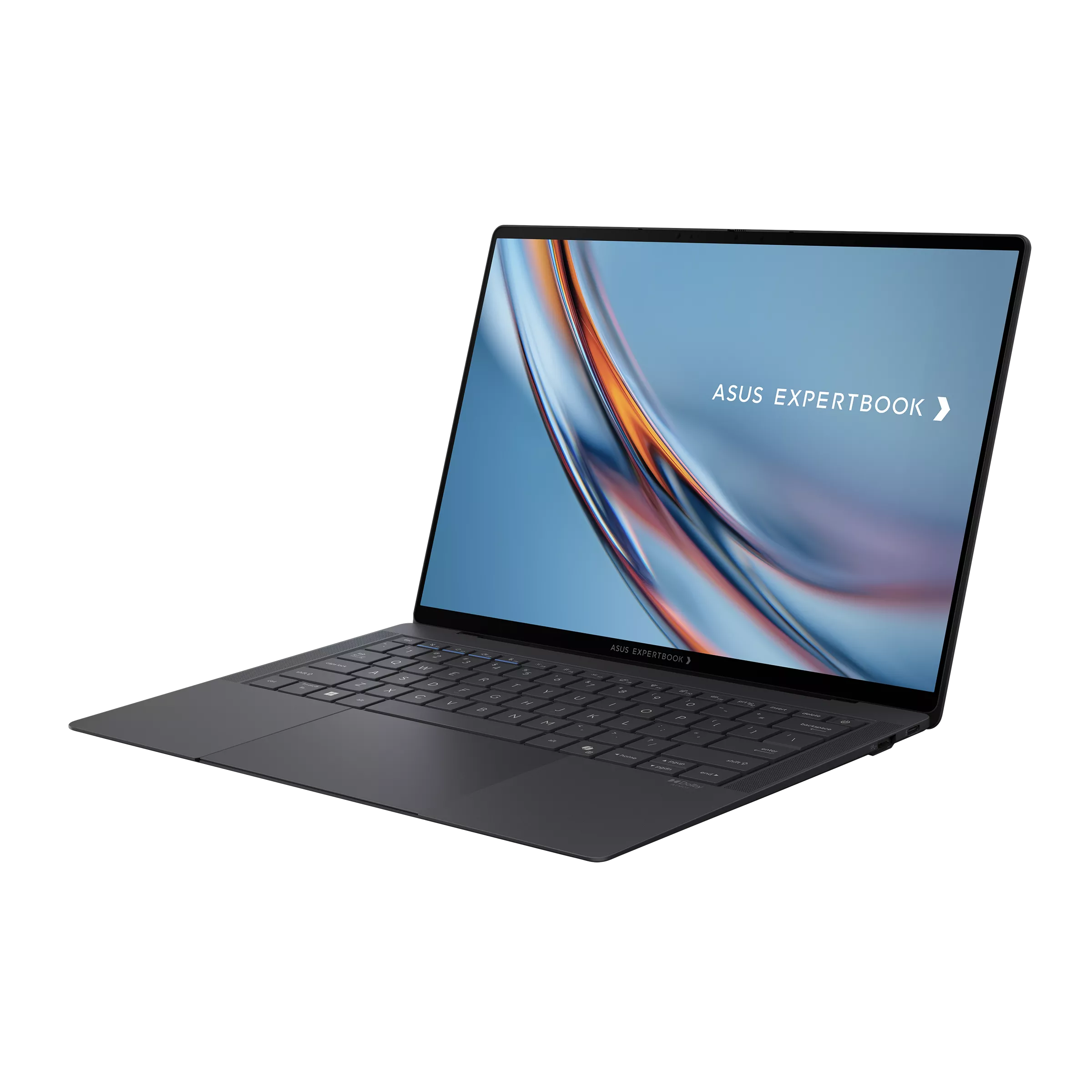 Laptop with ASUS ExpertBook branding on a white background