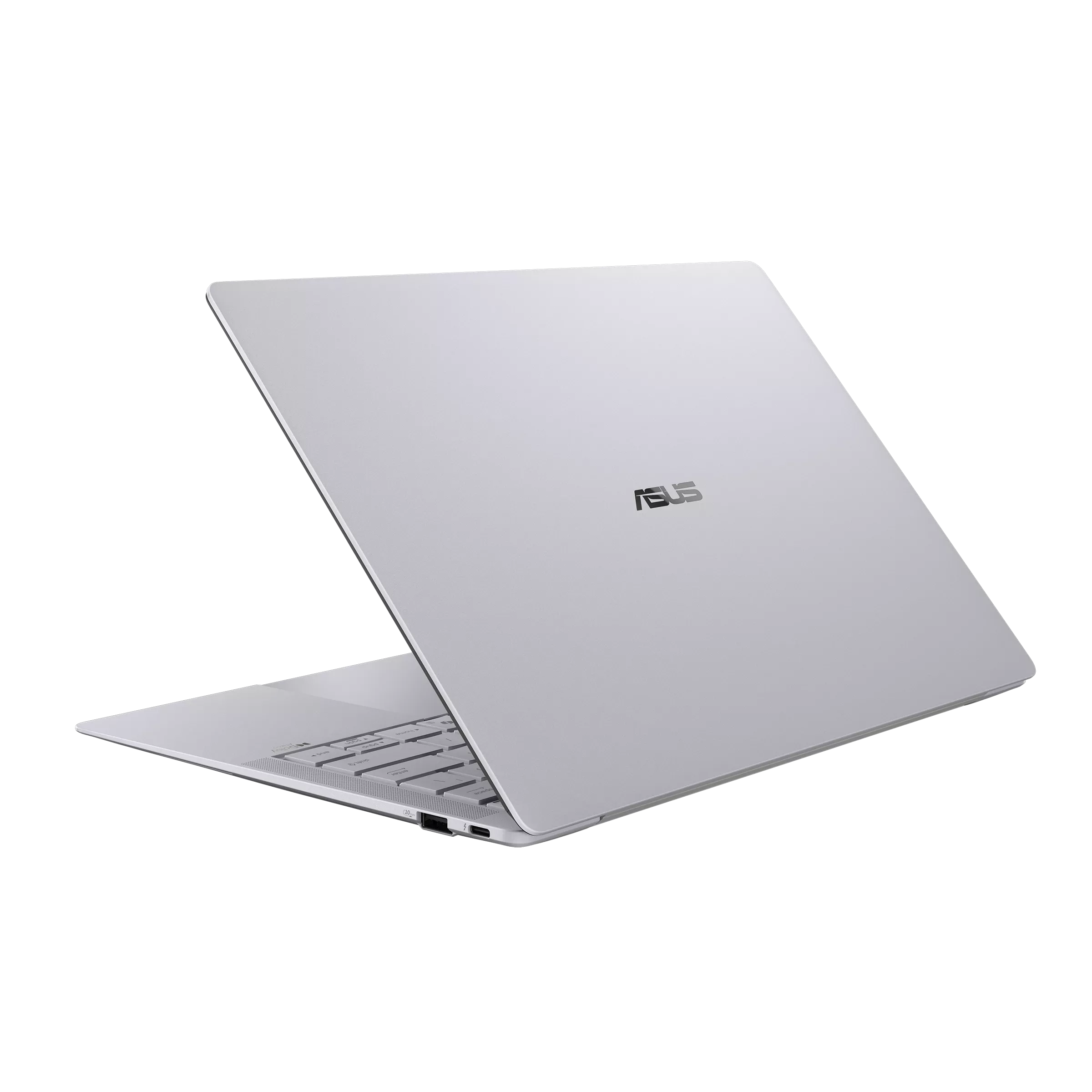 Open laptop with ASUS logo on a white background
