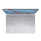 Laptop with keyboard on a white background