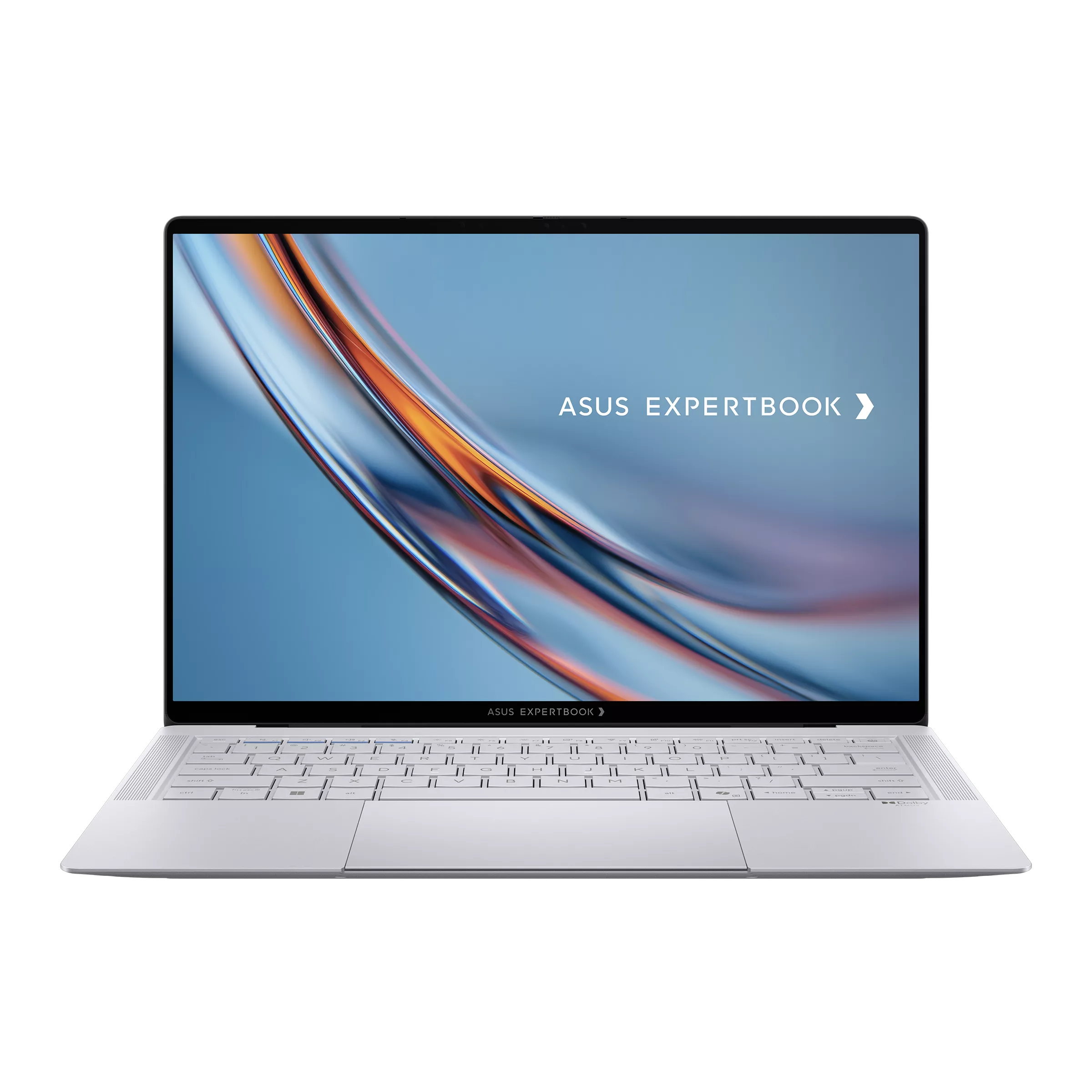 Laptop with ASUS ExpertBook branding on a white background
