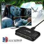 Black-i HDMI 5 Input 1 Output Switcher