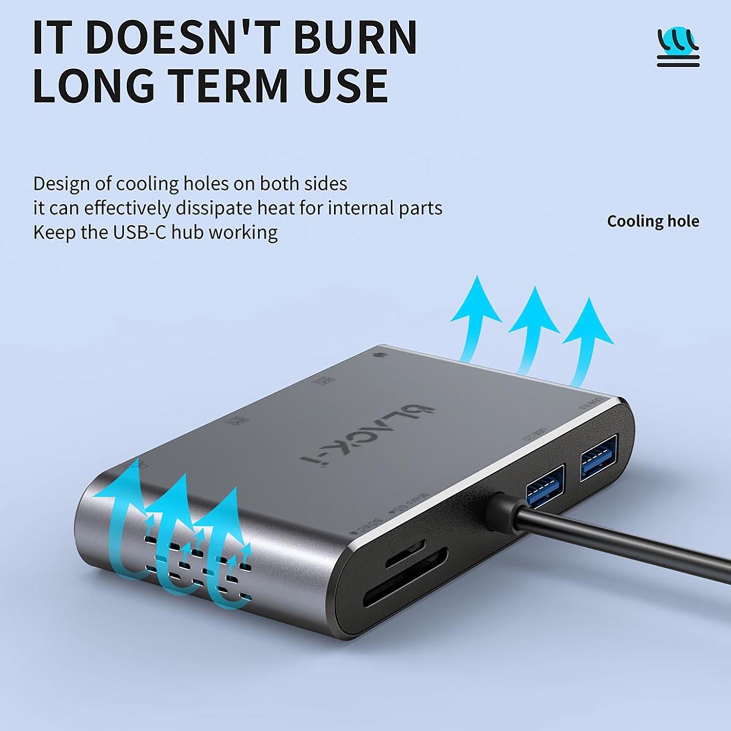 Black-i USB-C 8 in 1 Docking Station