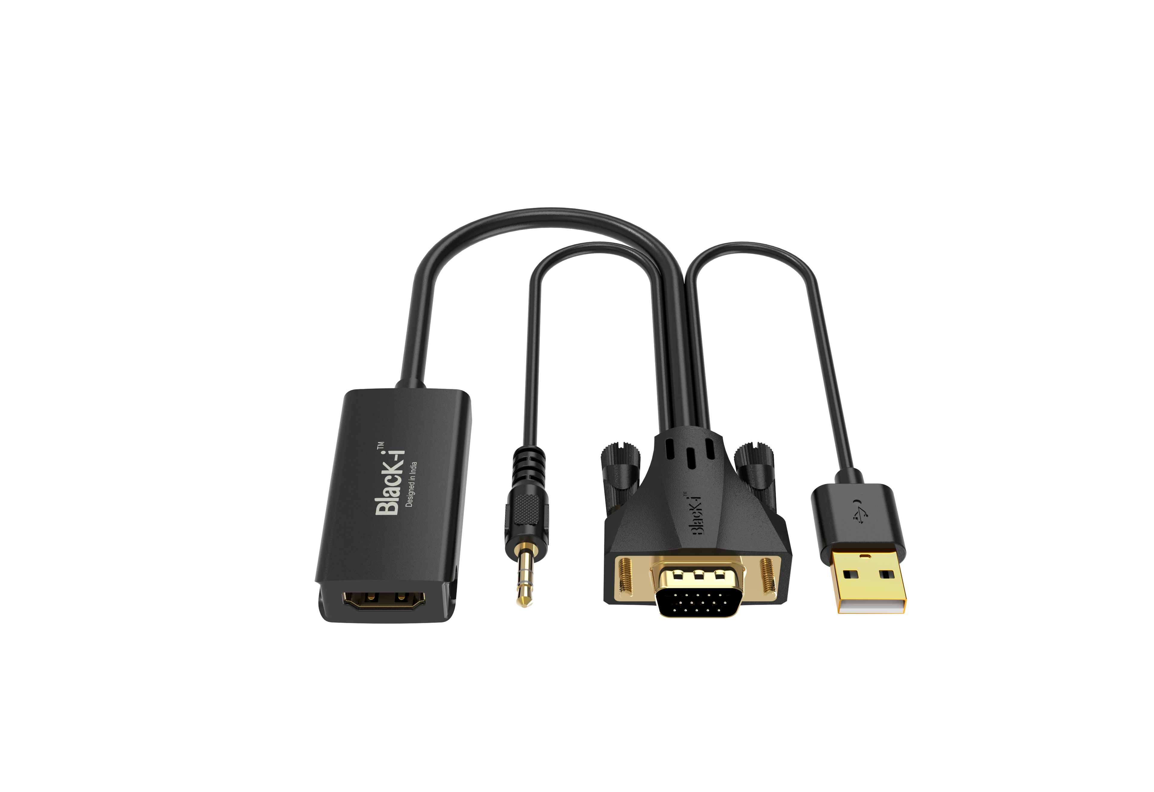 Black-i VGA to HDMI Converter with Audio