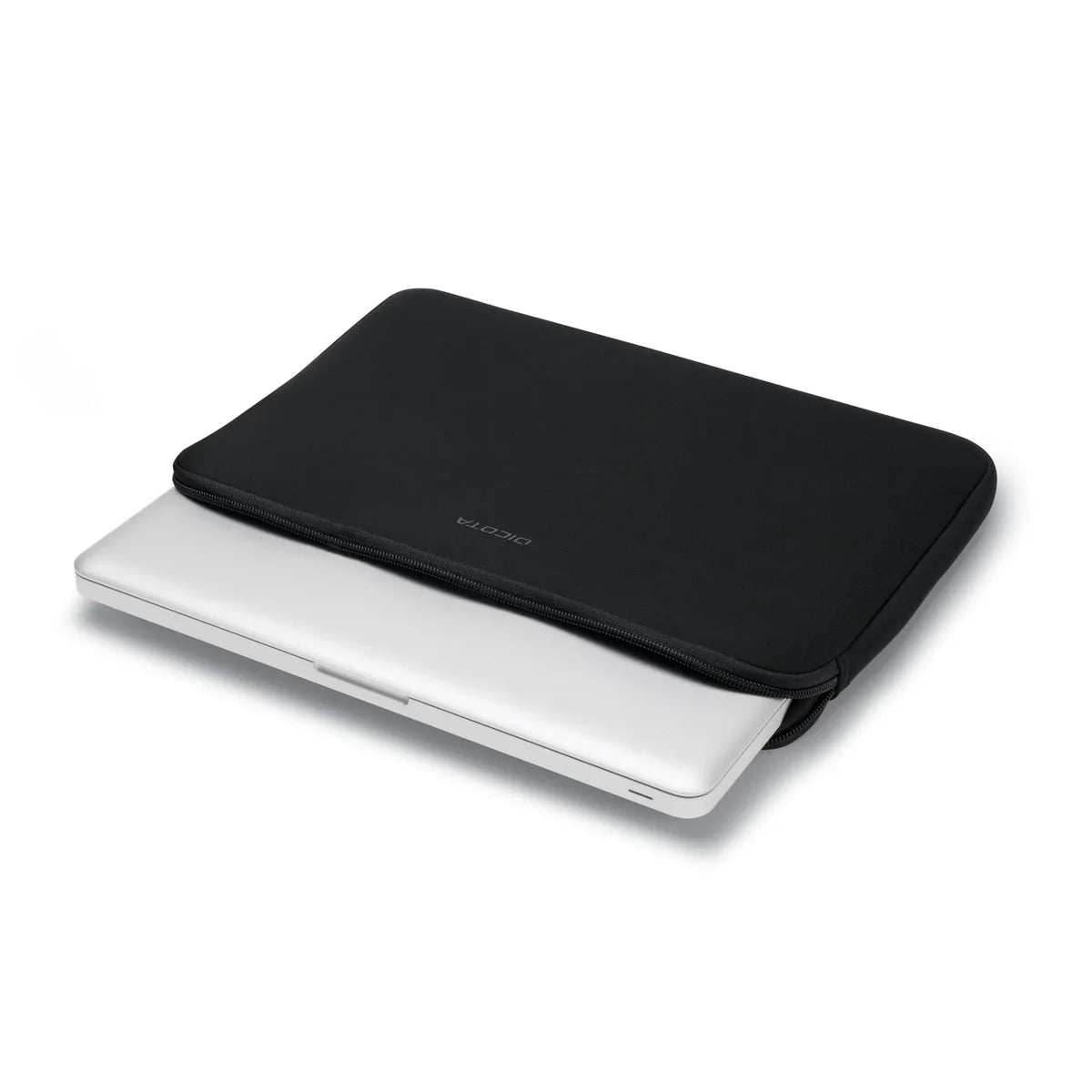 Black laptop sleeve on a white background