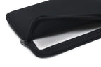 Black laptop sleeve on a white background