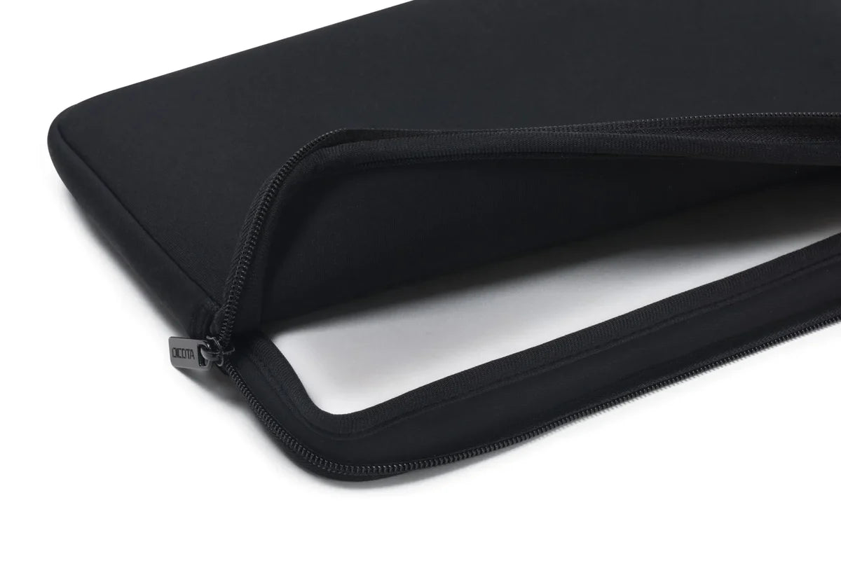 Black laptop sleeve on a white background