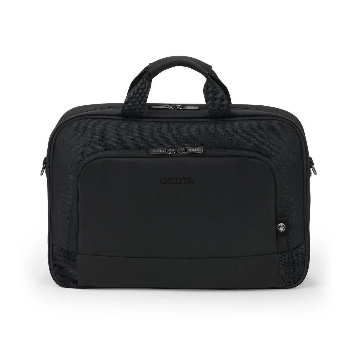 Black briefcase with 'Oicota' branding on a white background