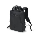 Black backpack on a white background