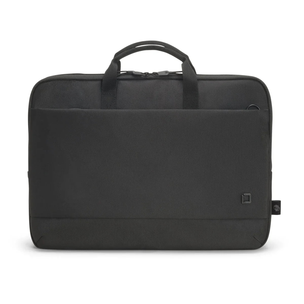 Black briefcase on a white background