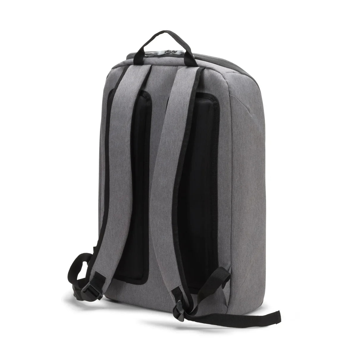 Gray backpack on a white background