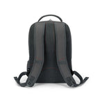 The back view of a dark gray mesh backpack with padded shoulder straps and a top carry handle, shown on a plain white background.