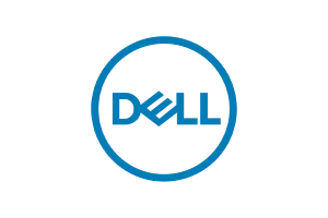 Dell logo on a white background
