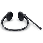 DELL WH1022 Wired Stereo Over Ear Active Noise Cancellation Headset with Boom Mic - Black