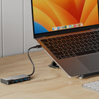 FLEX Adjustable Laptop Stand with 5-in-1 4K USB-C Hub