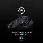 Logitech G502 Hero Wired 25K Sensor Gaming Mouse with Adjustable DPI Up to 25600 On-Board Memory and 11 Programmable Buttons