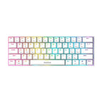 Gamdias Hermes E3 RGB Mechanical White Gaming Keyboard Blue Switch with 19 Built-in Lighting Effects Certified Optical Switches and N-Key Rollover & Anti-Ghosting Functionality